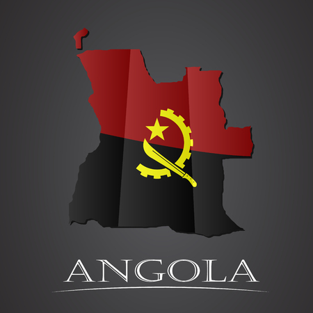 Map of angola. vector illustrationのイラスト素材