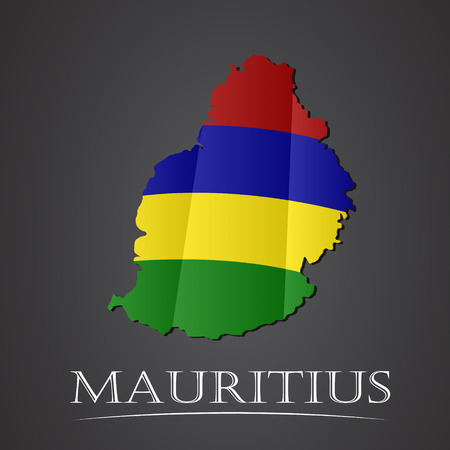 Map of mauritius. vector illustrationのイラスト素材