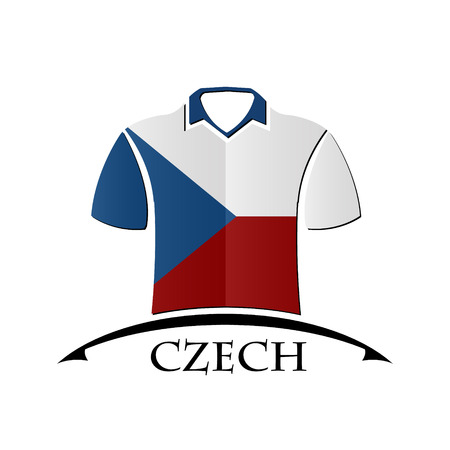shirts icon made from the flag of Czechのイラスト素材