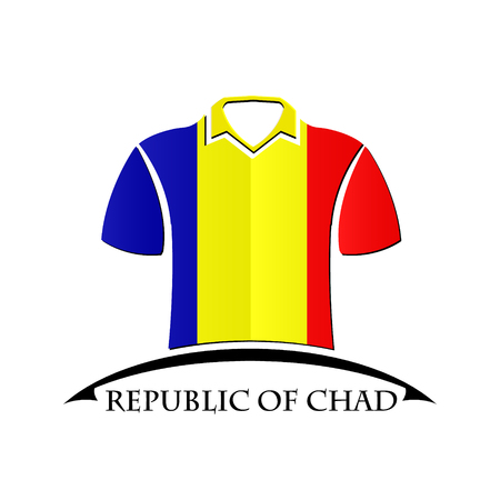 shirts icon made from the flag of Republic of Chadのイラスト素材