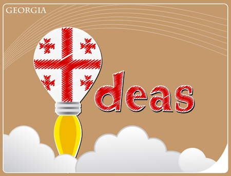 Idea concept  made from the flag of Georgia, conceptual vector illustrationのイラスト素材