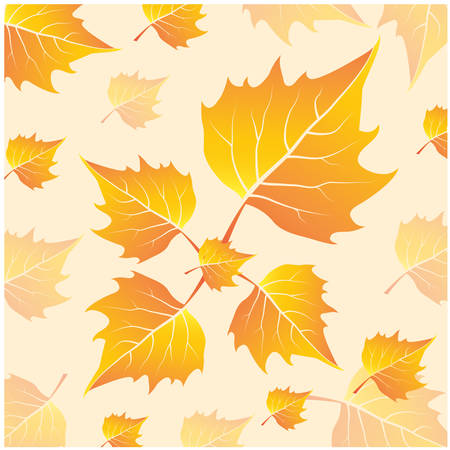 Seamless background from leaves, vector illustration.のイラスト素材