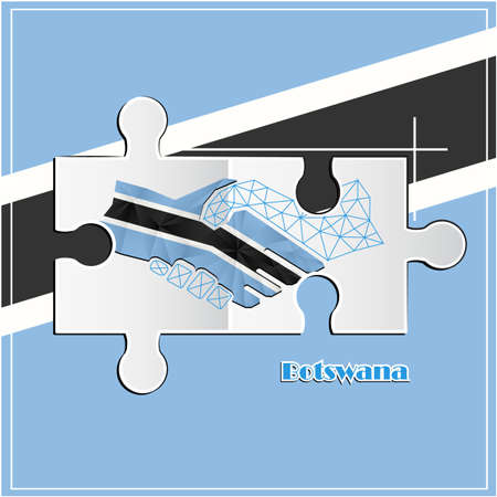 Handshake made from the flag of Angolaのイラスト素材