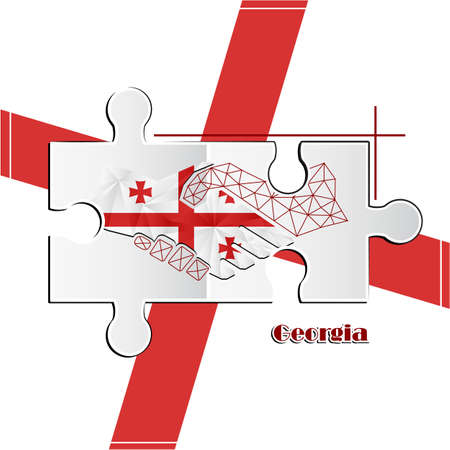 Handshake made from the flag of Pakistanのイラスト素材