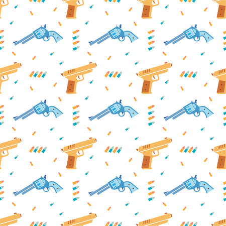 Colorful gun patternのイラスト素材