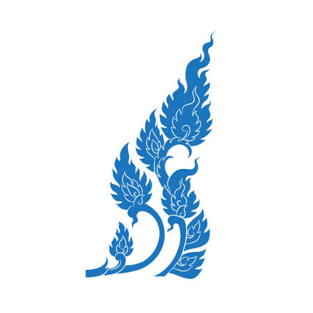 Line Thai art pattern vector illustrationのイラスト素材