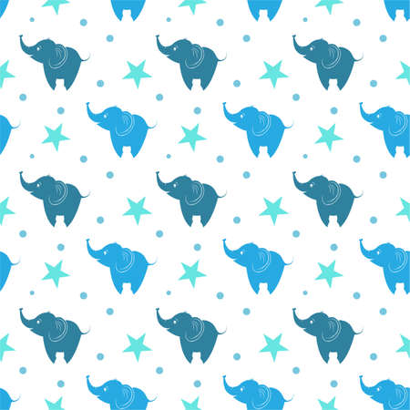 Colorful elephant patternのイラスト素材