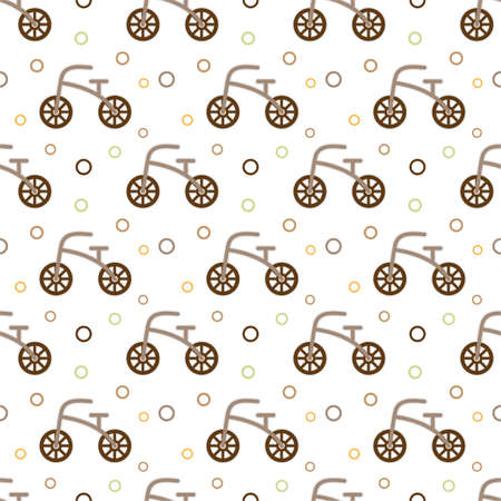 Colorful bicycle patternのイラスト素材