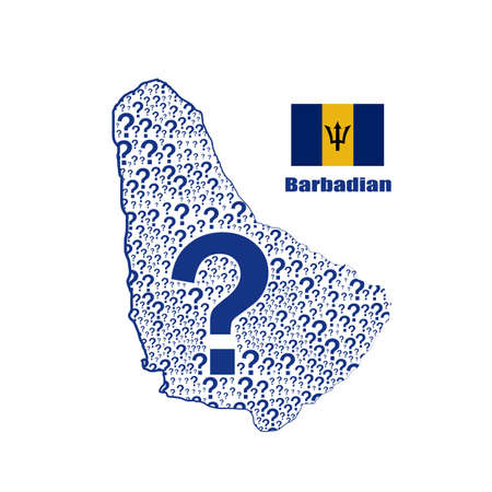 Syria map flag made from question mark.のイラスト素材