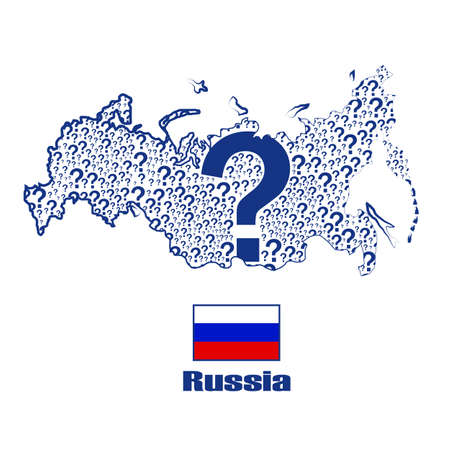 Switzerland map flag made from question mark.のイラスト素材