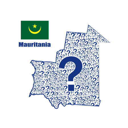 Syria map flag made from question mark.のイラスト素材