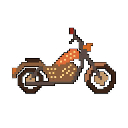 Pixel art bird on white background. vector illustration.のイラスト素材