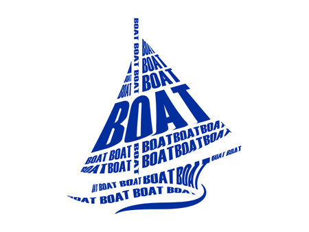 boat vector design template. Vector illustration.のイラスト素材