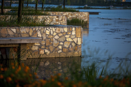 lakeside Dockの写真素材