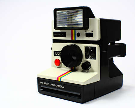 Polaroid land camera on the backgroundのeditorial素材