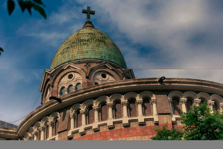 Tianjin has a century-old Romanesque three-domed Catholic church part