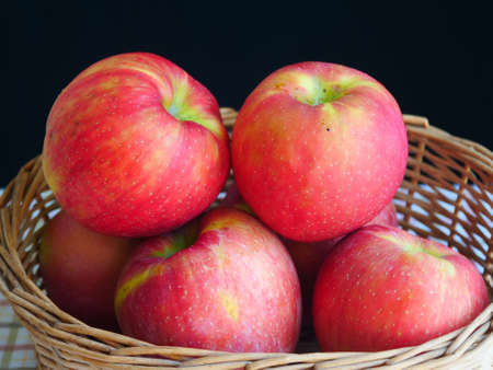 Nutritious and juicy red apple, fruit close-up