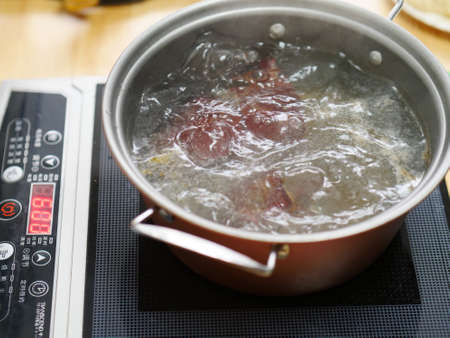 Boiled meat, cooked food, kitchen
