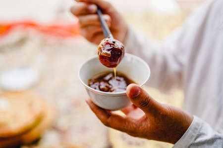 Homemade Arabic Jam and Fig Jamの写真素材