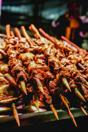 Lamb Kebabs, BBQ looks deliciousの写真素材
