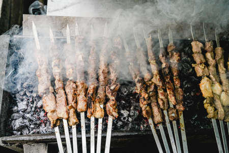 Lamb Kebabs, BBQ looks deliciousの写真素材