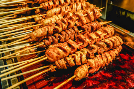 BBQ gluten delicious fake beefの写真素材
