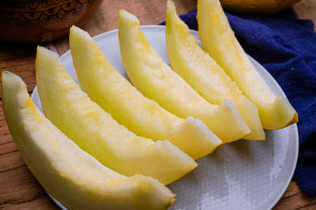 Fruit cantaloupe close-up, studio photo