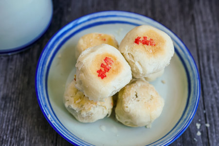 Chinese dessert shortbread, delicious dried piesの写真素材