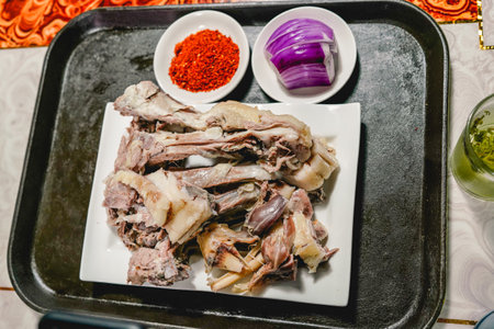 Halal boiled lamb indoor dishの写真素材