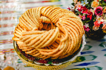 Micro is a kind of fried pasta,sanziの写真素材