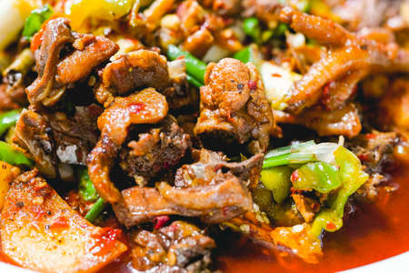 Delicious and juicy Chinese braised chickenの写真素材