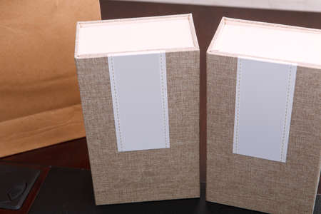 Tea gift carton packaging blank design kraft paper bag