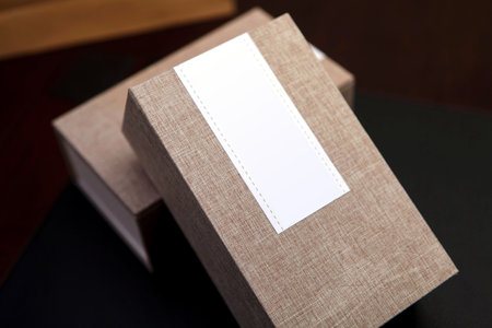 Tea gift carton packaging blank design kraft paper bagの写真素材
