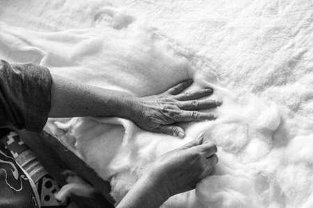 Black and white old photo cotton quilt