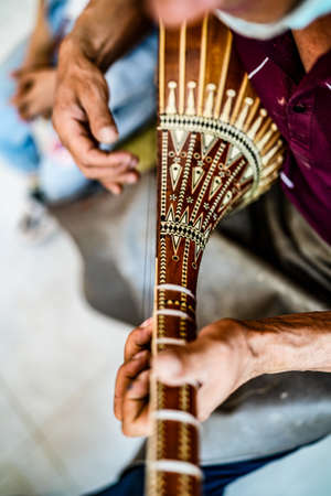 Handmade national stringed instrument cultureの写真素材