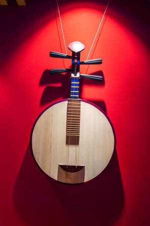 National stringed instrument and handmade xylophone Exhibitionの写真素材