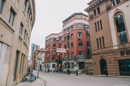 Shanghai street retro style old houseのeditorial素材