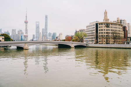 Lujiazui Oriental Pearl Tower, Shanghai Bundのeditorial素材