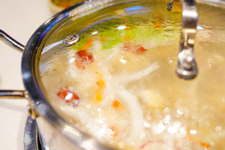 Coconut Chicken Soup Hot Potの写真素材