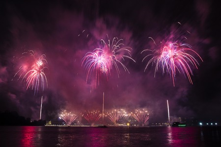 International Firework Competition at Putrajaya, US team firework showの写真素材