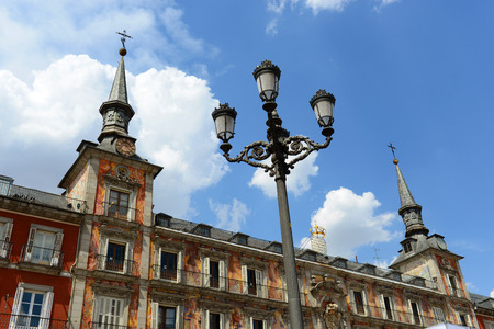 Tower at Plaza Mayor in the city of Madrid, Spainの写真素材