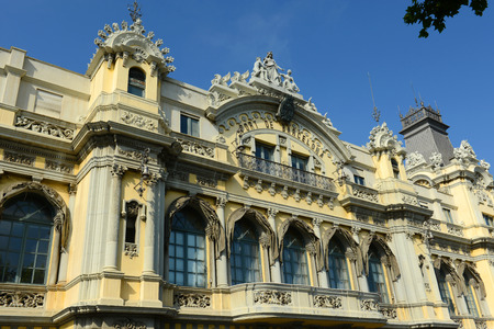 Old Customs House, Port de Barcelona, Spain. Old Customs House is the Neoclassical style built in 1902の写真素材