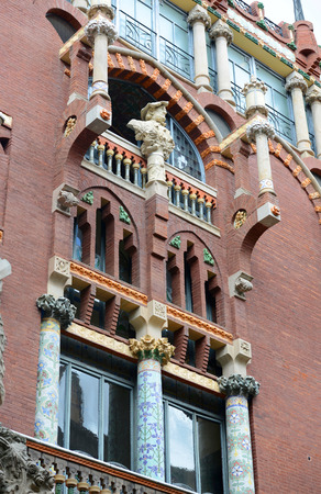 Palau de la Musica Catalana, Barcelona, Spain. Palau de la Musica Catalana, designed by architect Llui?s Domenech i Montaner, is the UNESCO World Heritage Siteのeditorial素材