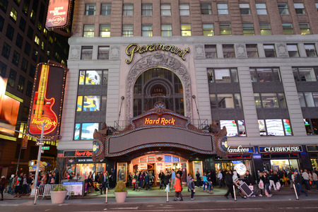 Paramount Theatre is a famous movie palace located at Broadway in Times Square, Manhattan, New York City, USAのeditorial素材