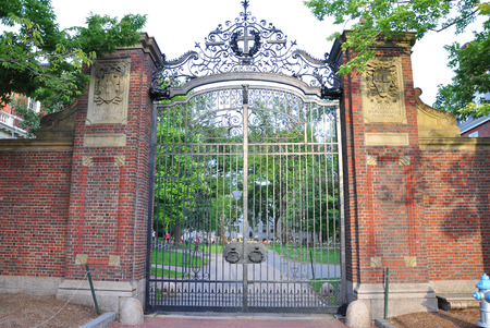 Harvard University Gate, Cambridge, Massachusetts, USAのeditorial素材