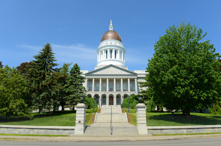 Maine State House is the state capitol of the State of Maine in Augusta, Maine, USA. Maine State House was built in 1832 with Greek Revival style.のeditorial素材