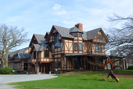John N. A. Griswold House is home to the Newport Art Museum with American Stick Style on Bellevue Avenue, Newport, Rhode Island, USA. This house was built in 1864 for John Griswold.のeditorial素材