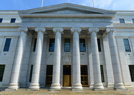 New York Court of Appeals Building was built with Greek Revival style in 1842 in downtown Albany, New York State, USAの写真素材