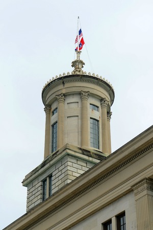 Tennessee State Capitol, Nashville, Tennessee, USA. This building, built with Greek Revival style in 1845, is now the home of Tennessee legislature and governor's office.の写真素材
