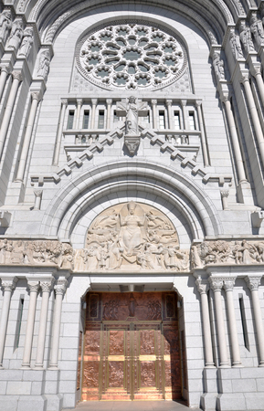 Basilica of Sainte-Anne-de-Beaupre at Quebec City, Quebec, Canada.の写真素材